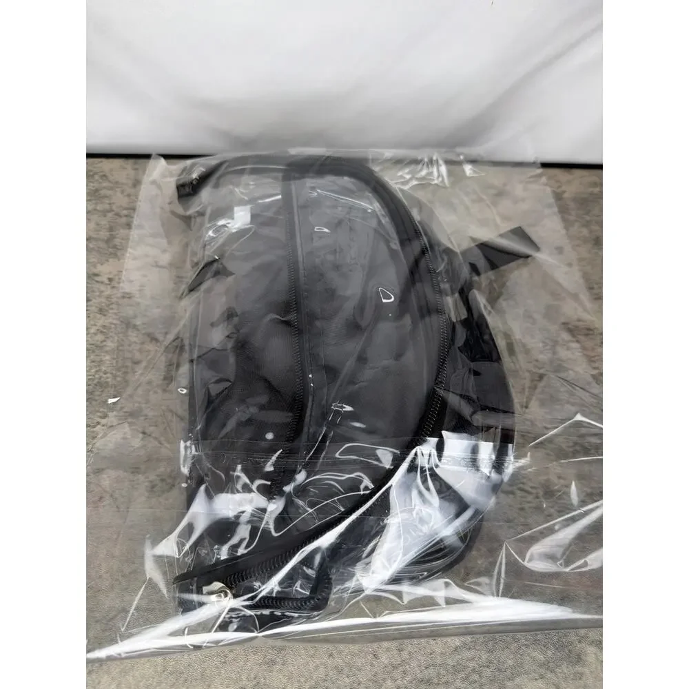 Clear Backpack for Stadium Events, Small Clear Bag, Transparent Backpack- Black